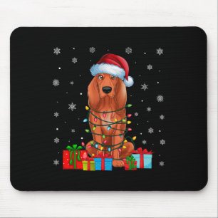 Coonhound Hund Ugly Xmas Lichter Santa Coonhound H Mousepad