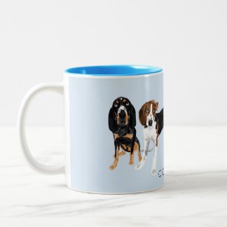Coonhound-Mama-Blau Zweifarbige Tasse