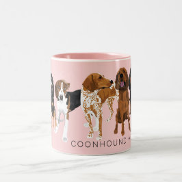 Coonhound-Mama-Rosa Zweifarbige Tasse