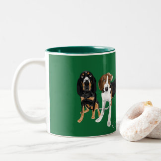 Coonhound-Mama Zweifarbige Tasse