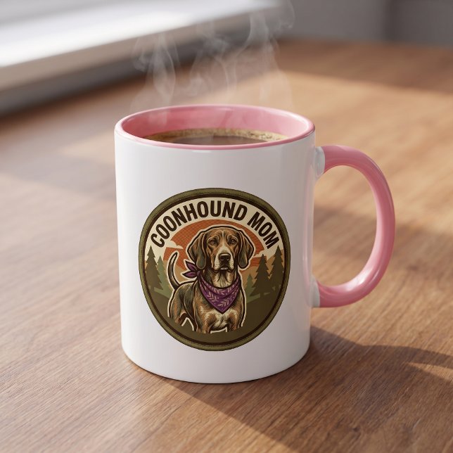 Coonhound-Mutter-Kaffeetasse | Geschenk für Hound- Tasse (Von Creator hochgeladen)