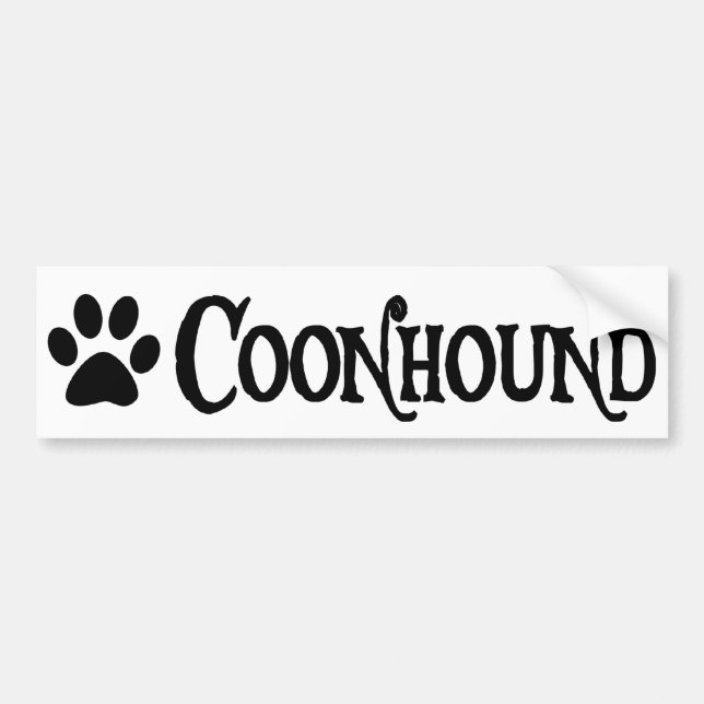 Coonhound (Piratenart mit pawprint) Autoaufkleber (Vorne)