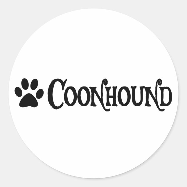 Coonhound (Raubkopierer) Runder Aufkleber (Vorderseite)