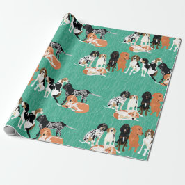 Coonhound-Reihen-Packpapier Geschenkpapier