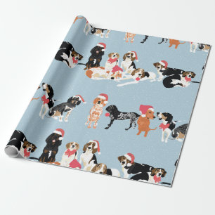 Coonhound-WeihnachtsPackpapier Geschenkpapier