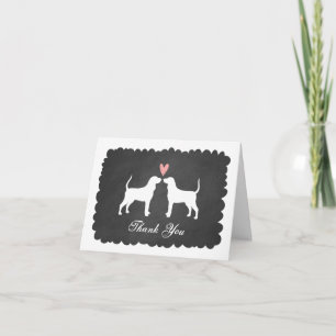 Coonhounds Wedding Vielen Dank Dankeskarte