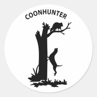 CoonHunter Runder Aufkleber