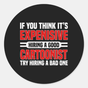 Coonist Comic Book Illustrator Animator Cooning Runder Aufkleber