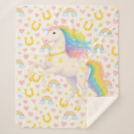 Cooper & Cody Best-Friend Horses Fleece Throw Sherpadecke