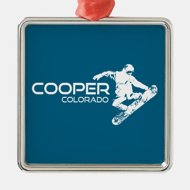 Cooper Colorado Snowboarder Ornament Aus Metall (Vorne)