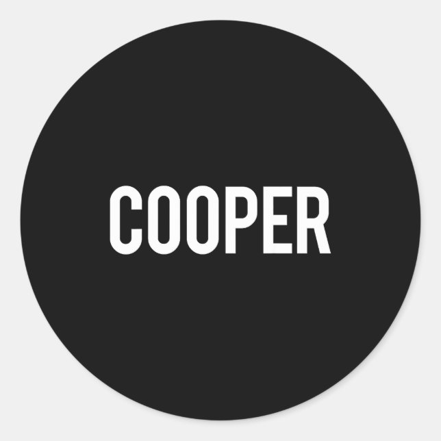 Cooper - Cool New Funny Name Fan Gift Tee  Runder Aufkleber (Vorderseite)
