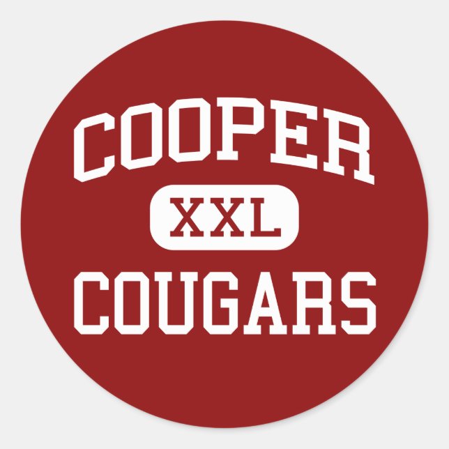Cooper - Cougars - High School - Abilene Texas Runder Aufkleber (Vorderseite)