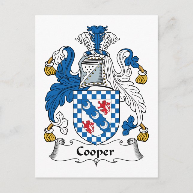 Cooper-Familienwappen Postkarte (Vorderseite)