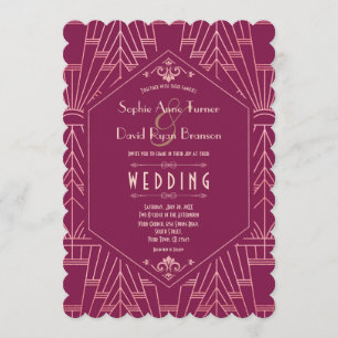 Cooper Rose Great Gatsby 1920er Hochzeit Einladung