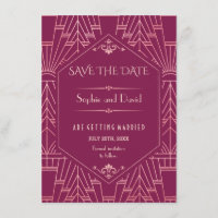 Cooper Rose Great Gatsby 1920er Save the Date