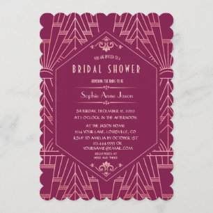 Cooper-Rose Großes Gatsby-Brautparty der 1920er Ja Einladung