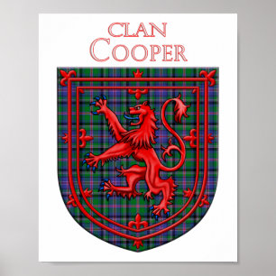 Cooper Tartan Scottish Kariert Lion Rampant Poster