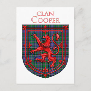 Cooper Tartan Scottish Kariert Lion Rampant Postkarte
