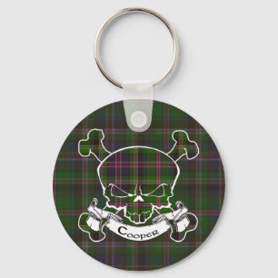 Cooper Tartan Skull Keyring Schlüsselanhänger