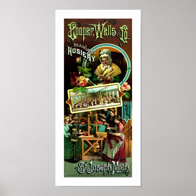 Cooper Wells Seamless Strumpfwaren Poster (Vorne)