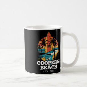 Coopers Beach New York Surfbrett Surfen Retro Kaffeetasse