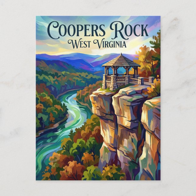 Coopers Rock State Forest West Virginia Postkarte (Vorderseite)