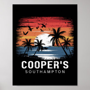 Coopers Strand Southampton Surfen Surfer Poster