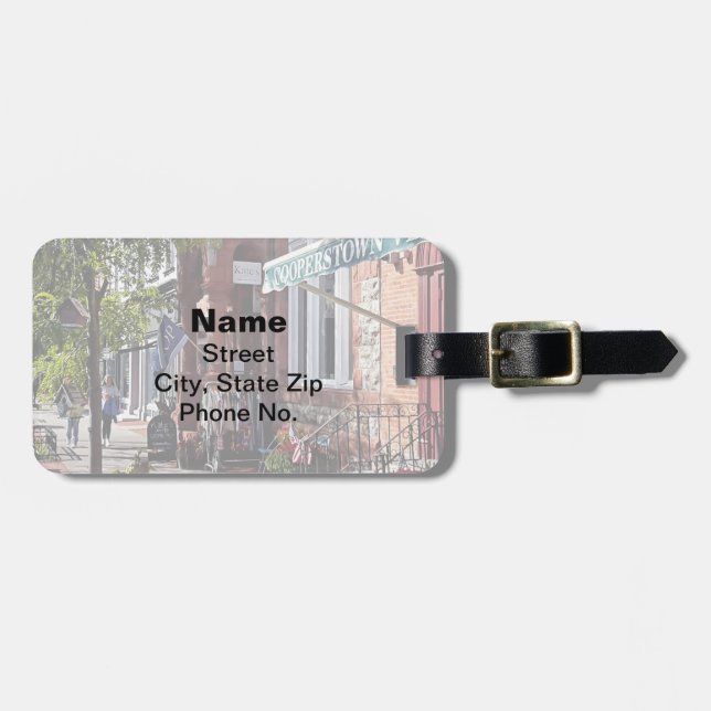 Cooperstown NY - Hauptstraße in der Nähe von Hoffm Gepäckanhänger (Vorderseite horizontal)