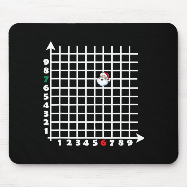 Coordinate (6,7) Funny Math Teacher Christmas 67 M Mousepad (Vorne)