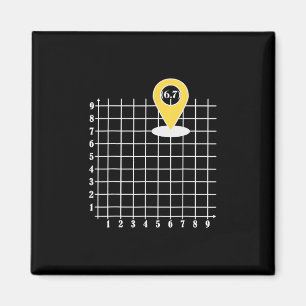 Coordinate 6 Nummer 67 Sechs Sieben Meme  Magnet