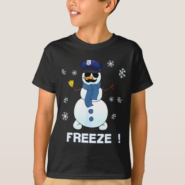 Cop Snowman Shirt Ze Christmas Party Gift Xmas  (Vorderseite)