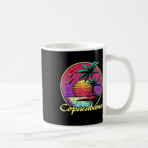 Copacabana. 80er Palm Sunset. Tropical Beach Summe Kaffeetasse