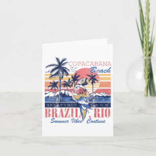 Copacabana Beach Greetings Brasilien Rio Summer Vi Karte