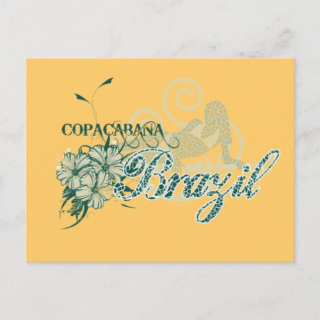 Copacabana Brazil Tshirts und Geschenke Postkarte (Vorderseite)