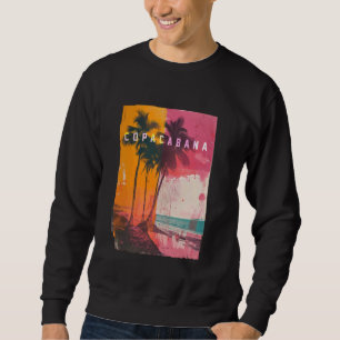 Copacabana Rio de Janeiro Brasilien Retro Beach Su Sweatshirt
