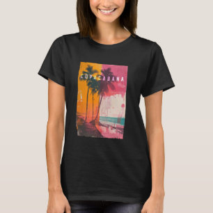 Copacabana Rio de Janeiro Brasilien Retro Beach Su T-Shirt