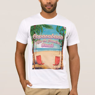 Copacabana, Rio de Janeiro Reise-Strandposter T-Shirt