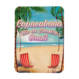 Copacabana, Rio de Janeiro Reiseplakat Magnet