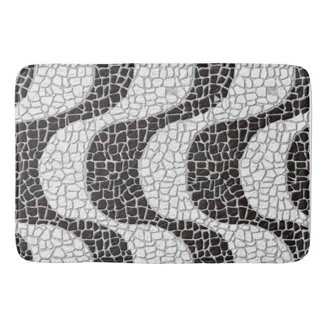 Copacabana Sidewalk Brazilian pattern Badematte (Vorderseite)