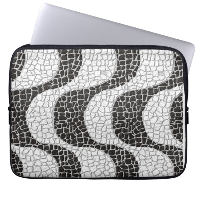 Copacabana Sidewalk Brazilian pattern Laptopschutzhülle (Vorderseite)