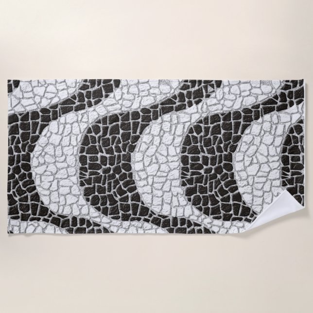 Copacabana Sidewalk Brazilian pattern Strandtuch (Vorderseite)