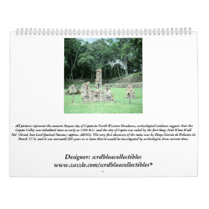 Copan Ancient Mayan Ruins Honduras Foto entworfen Kalender