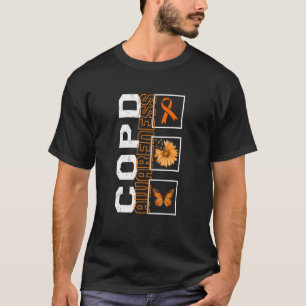 COPD Awareness COPD Orange Ribbon Sonnenblume Butt T-Shirt