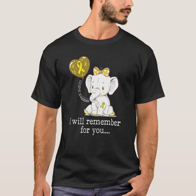 Copd Awareness Elephant T-Shirt (Vorderseite)