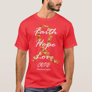 COPD Awareness Faith Hope Liebe hofft auf Heilung T-Shirt