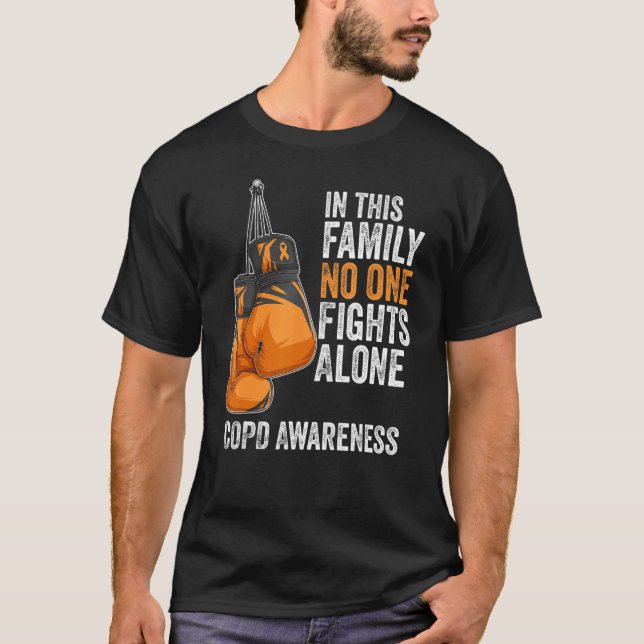 COPD Awareness Month Gloves orange Ribbon T-Shirt (Vorderseite)