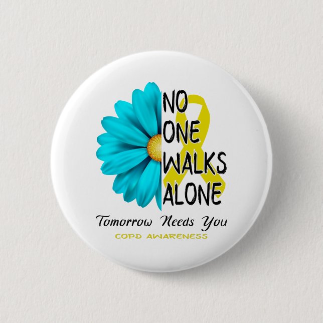 COPD Awareness Month Ribbon Geschenke Button (Vorderseite)