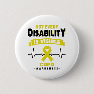 COPD Awareness Ribbon Support Geschenke Button