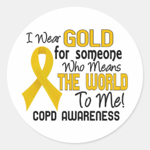 COPD bedeutet Welt zu mir 2 Runder Aufkleber