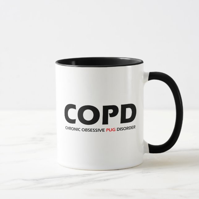 COPD - Chronische obsessive Mops-Störung Tasse (Rechts)
